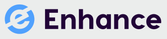 Logo da marca Enhance, com um E seguido pelo nome